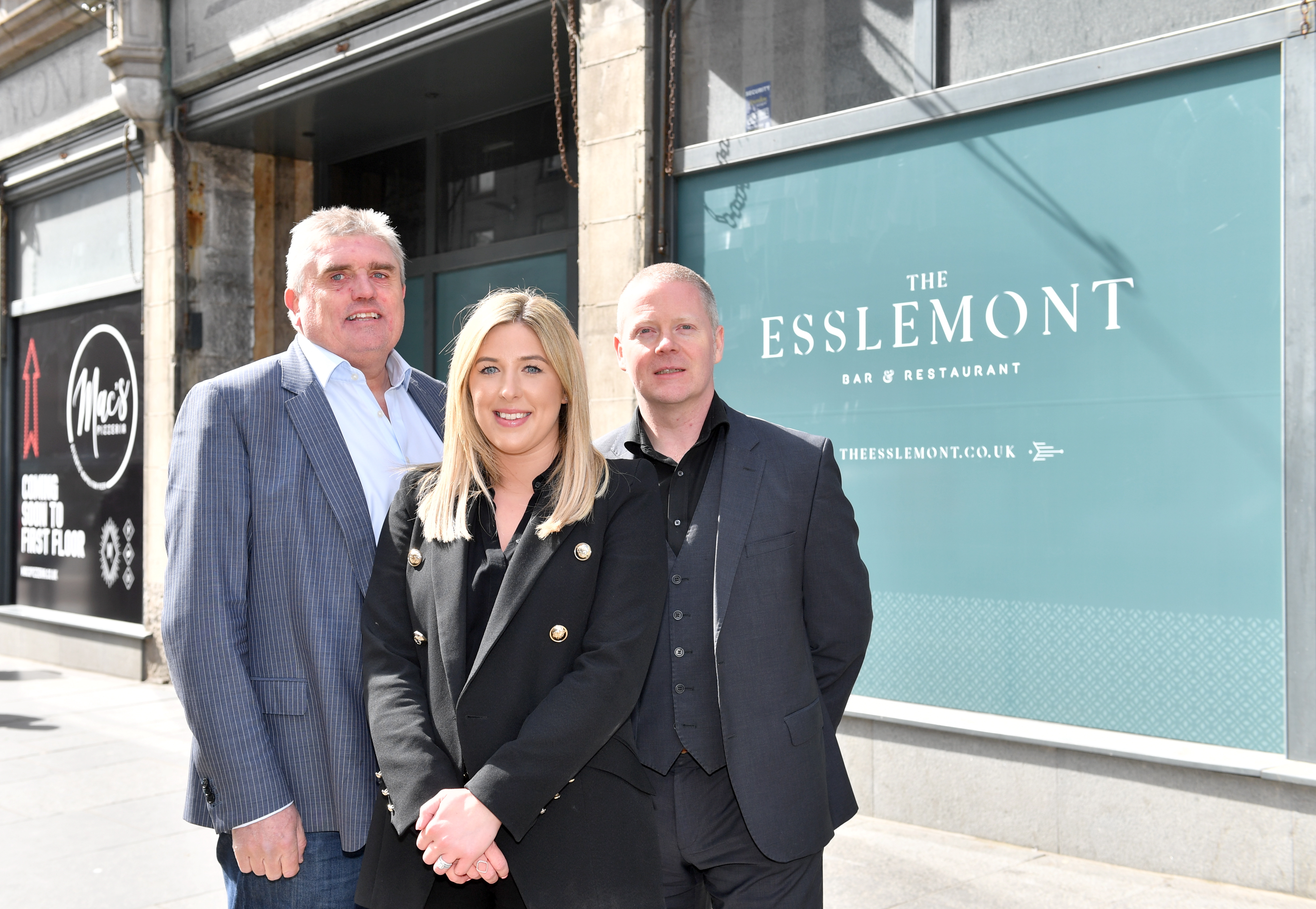 Pictured - Allan Henderson, Jillian Miller and Alan Aitken of McGinty's at the site.    
    
Picture by Kami Thomson