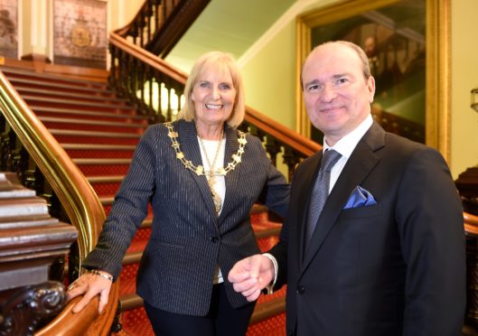 Andrey Pritsepov, Consul General of the Russian Federation in Scotland House met with Provost Helen Carmichael yesterday  afternoon at the city's Town House