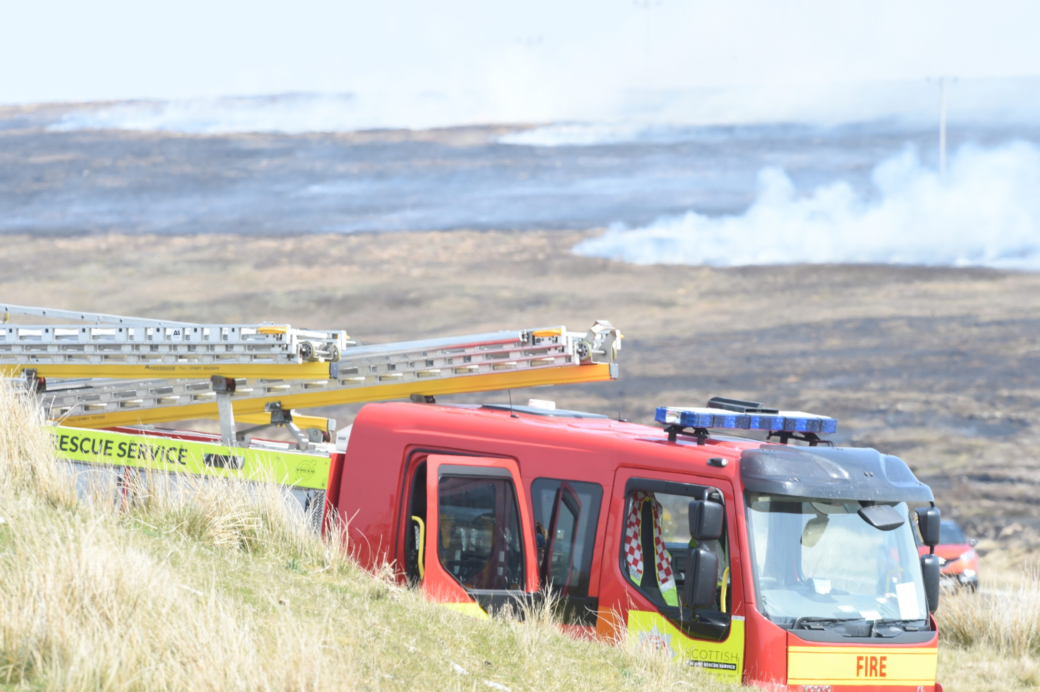 The fire service battled a wildfire at Melvich for almost a week. Picture by Sandy McCook.