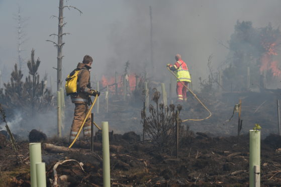 The Dunphail wild fire.