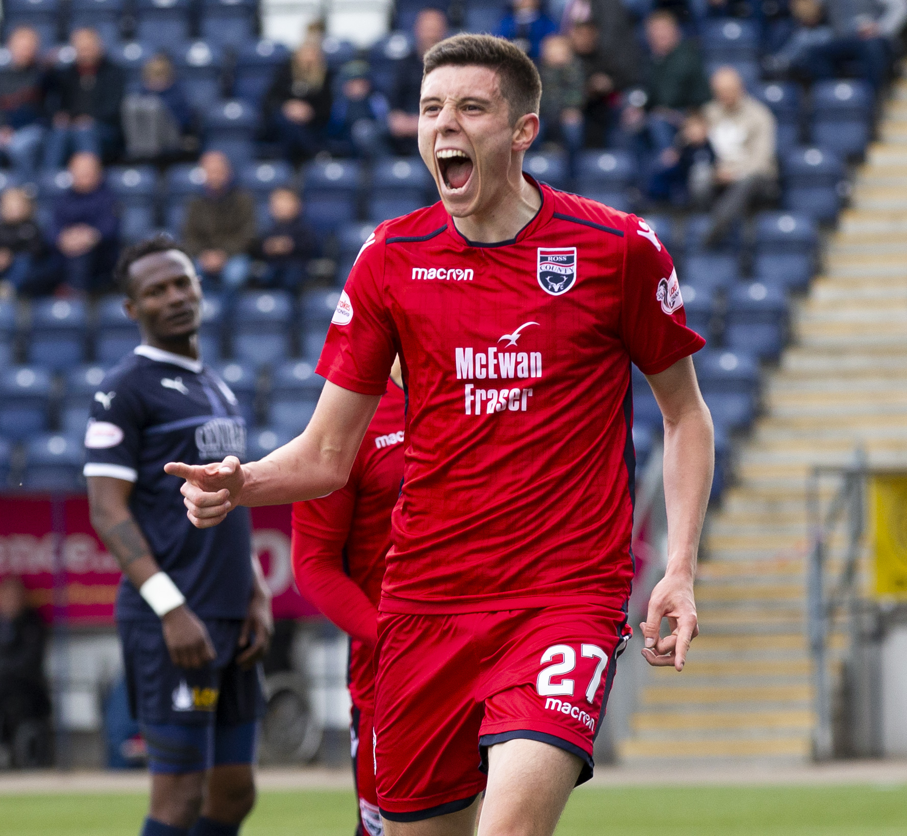 Ross County's Ross Stewart celebrates another goal.
