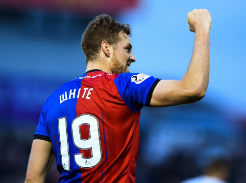 Inverness CT's Jordan White celebrates his goal