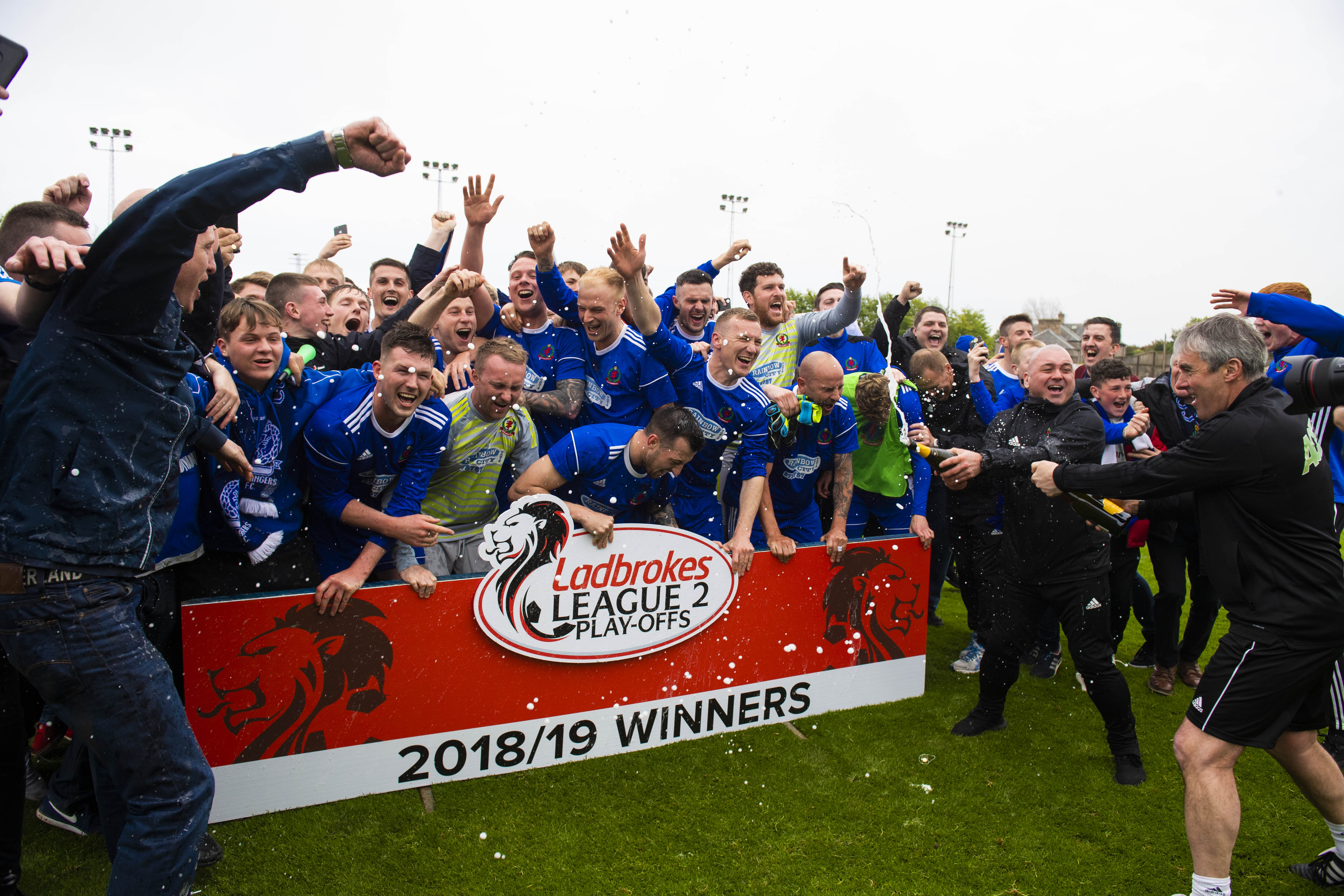 Cove Rangers celebrated becoming a League 2 side in May.