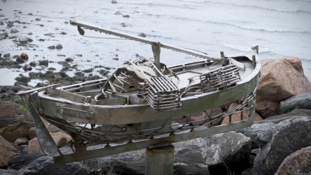 This latest piece – a creel fishing boat - ‘mysteriously’ appeared towards the end of 2018