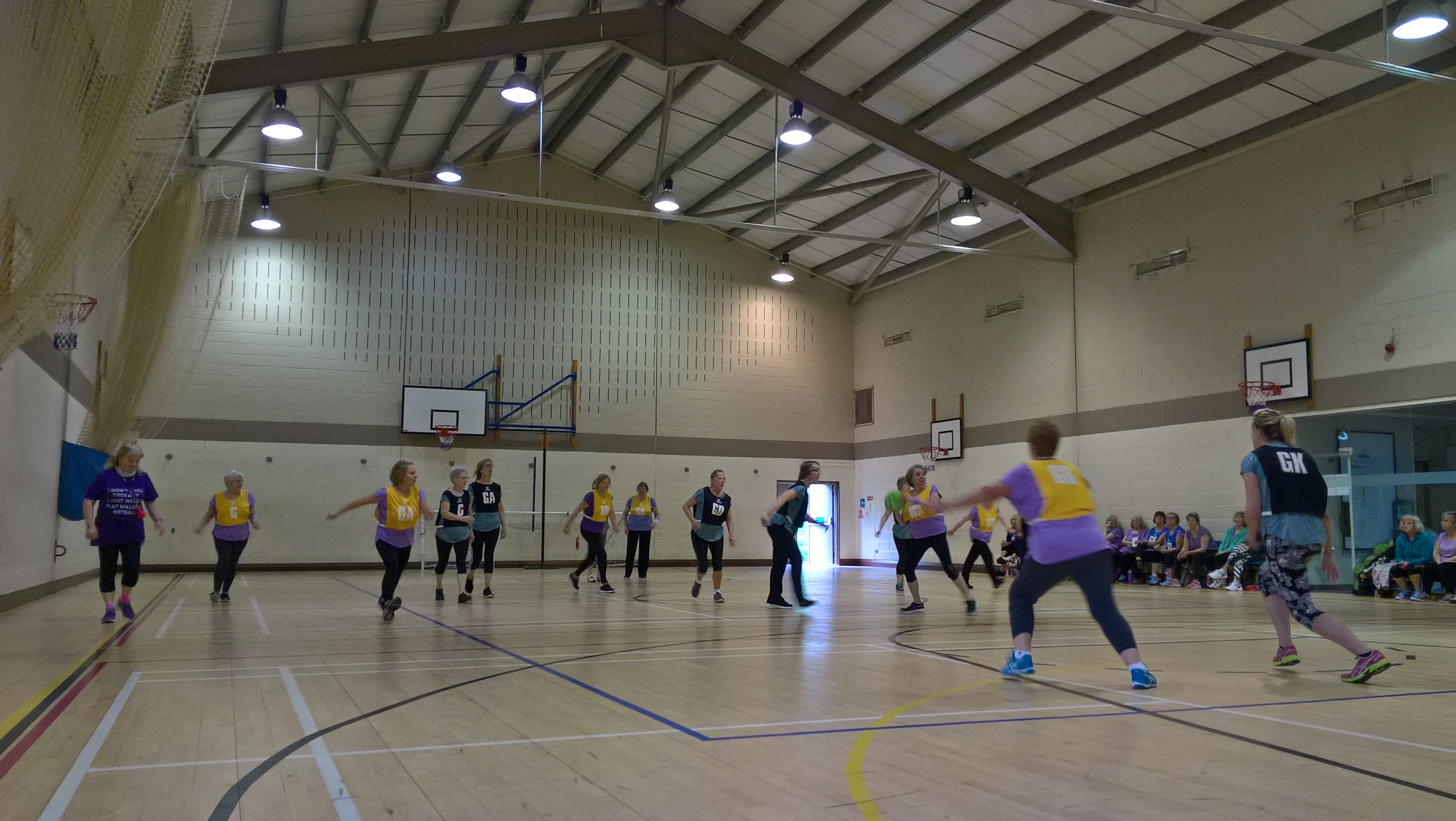 Walking Netball being played at Turriff Sports Centre