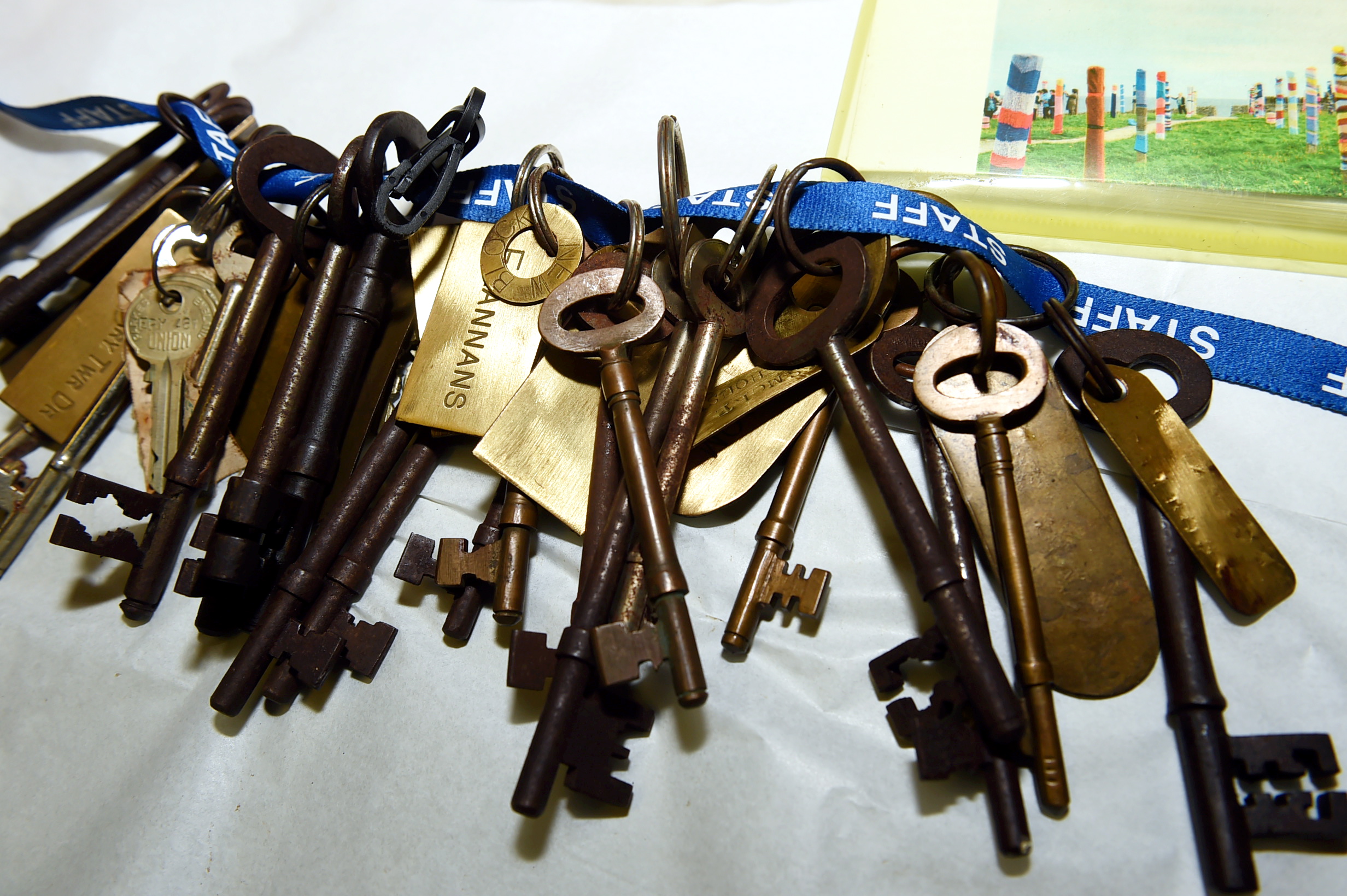 Some of the lighthouse keys when they were taken to the Scottish Lighthouse museum, Fraserburgh, on a visit last year
Picture by Jim Irvine  5-9-18