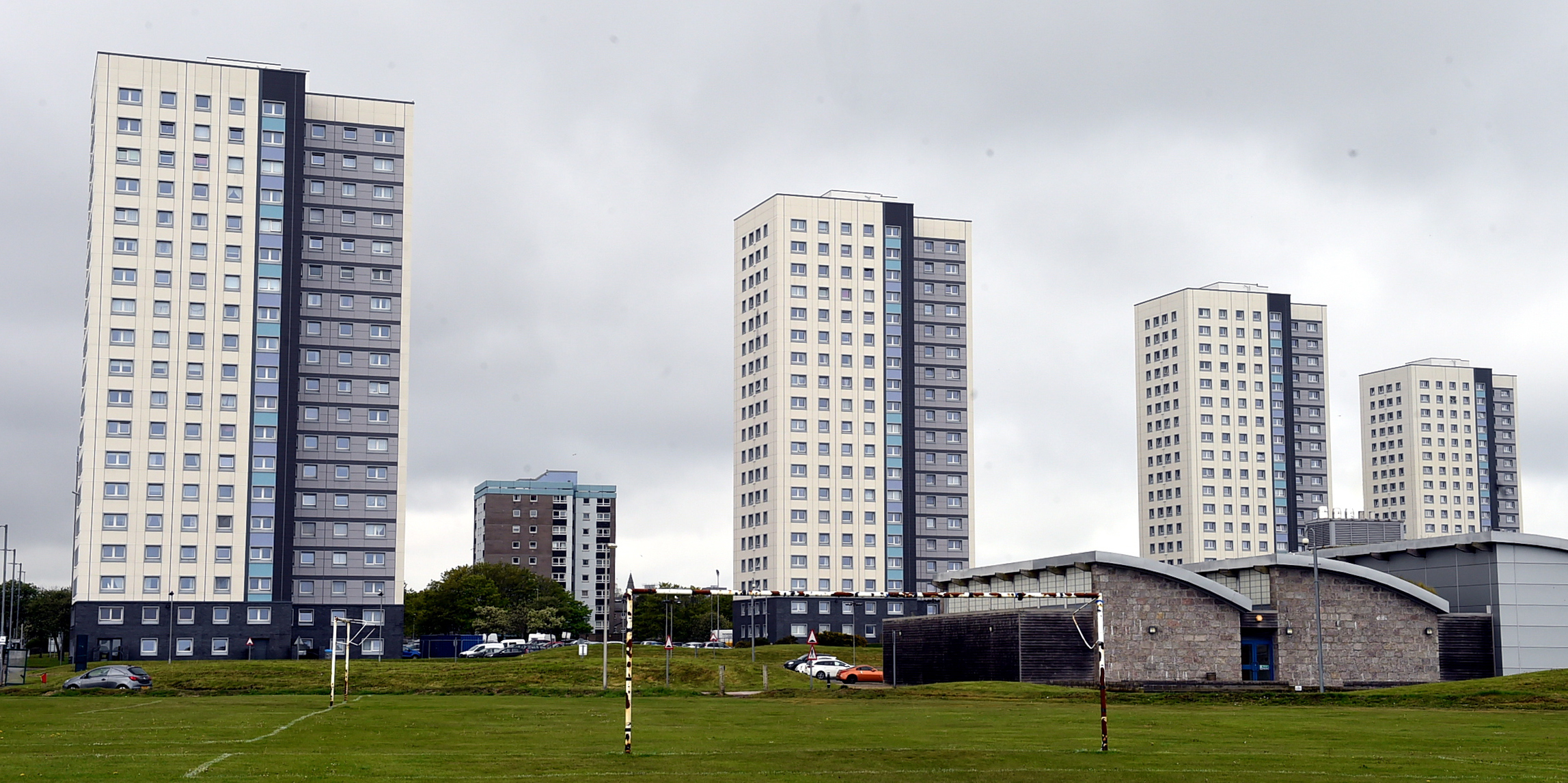 The four Seaton high rises, Seaton, Aberdeen.