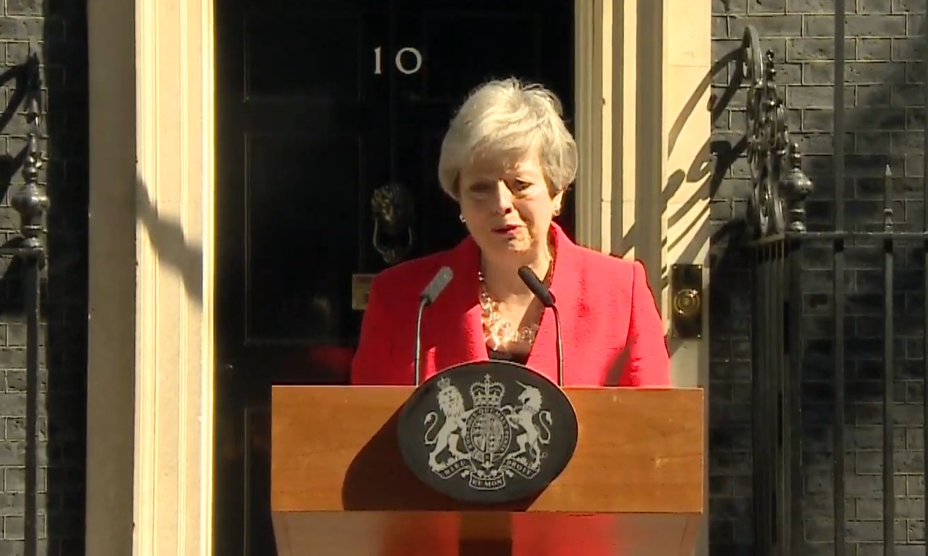 Theresa May announces her resignation as PM