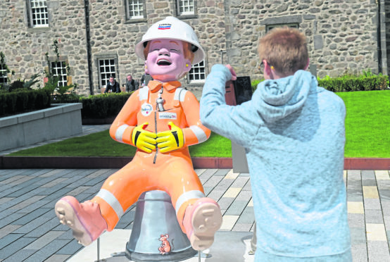 Oor Roughneck at the Marischal Square. 
Picture by Kath Flannery