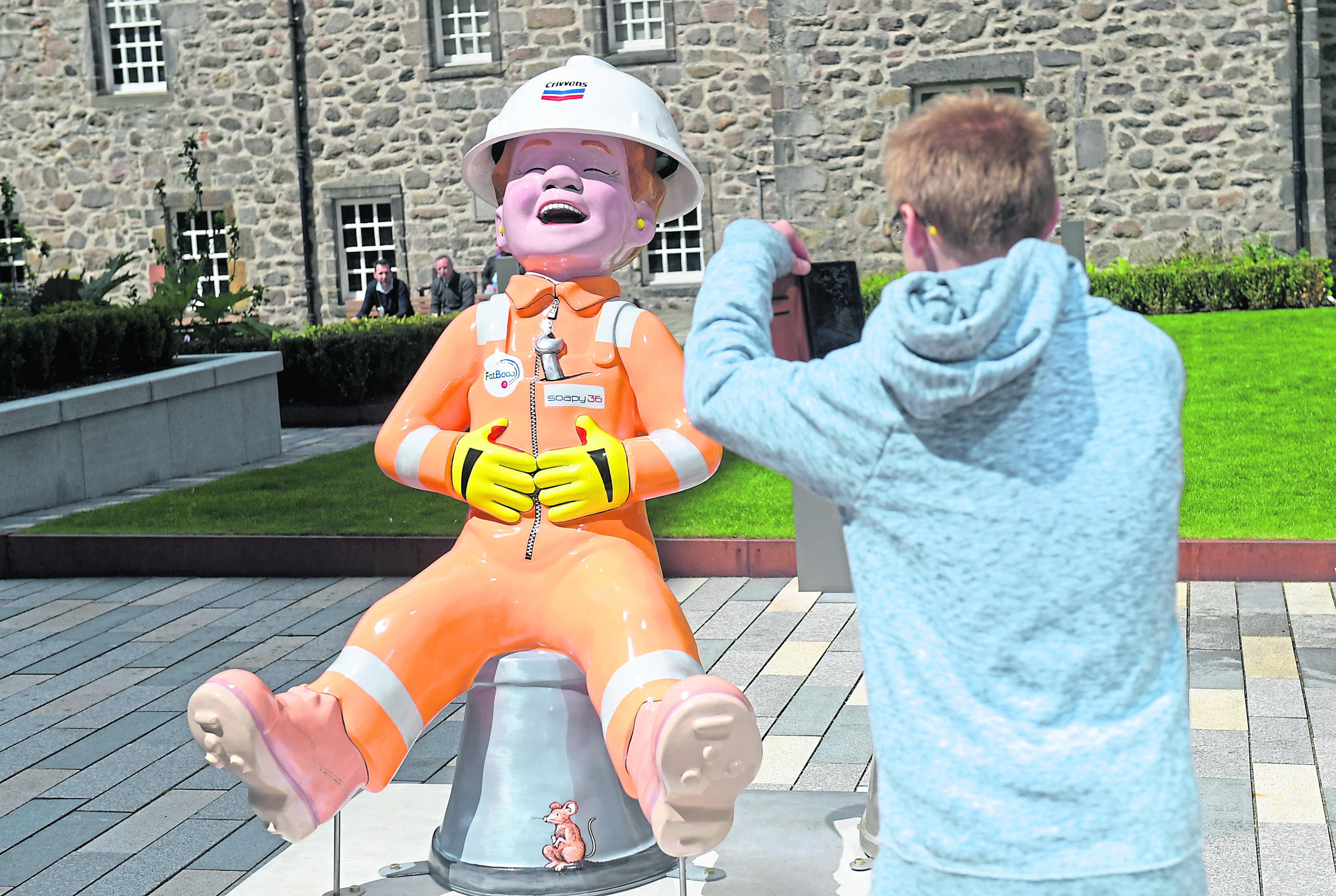 Oor Roughneck at the Marischal Square. 
Picture by Kath Flannery