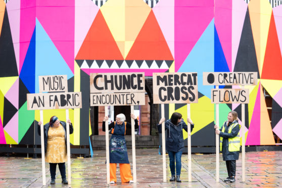 Some of those artists who took part in the Look Again Festival in Aberdeen last year.