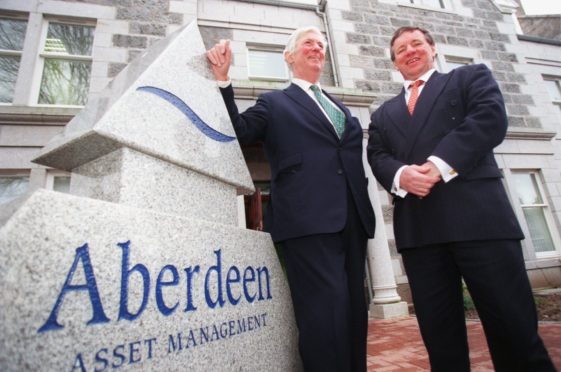 Aberdeen Asset Management's former Chairman, Angus Pelham Burn (left)