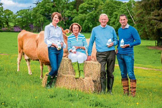 Graham's The Family Dairy launches its new range of glass milk bottles.
Pictured are the Graham family - from left to right - Carol, Jean, Robert Snr and Robert Jnr.