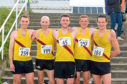 Metro Aberdeen Beach 10km. Inverness Harriers, from left, Michael O'Donnell, Donnie MacDonald, Sean Chalmers, John Newsom and Gordon Lennox.