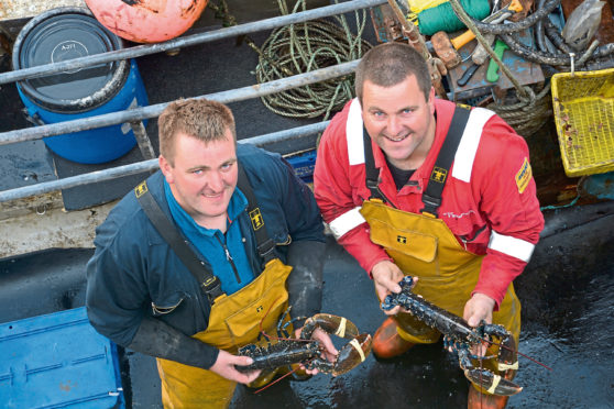 Finlay Ewen and Donald Macleod of Scalpay Shellfish were helped to market their catch