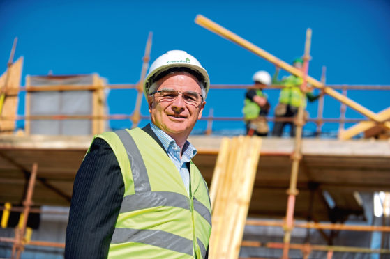 Chairman of Springfield Property, Sandy Adam, on the Waukmill site, Elgin.