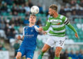 Stephen McPhail of Shamrock Rovers in action against Robert Taylor of RoPS Rovaniemi during the UEFA Europa League First Qualifying Round 1st Leg game between Shamrock Rovers and RoPS Rovaniemi at Tallaght Stadium in Tallaght, Co Dublin. (Photo By David Maher/Sportsfile via Getty Images)