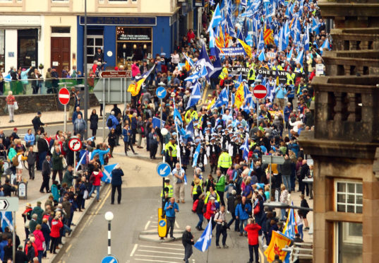 The march in Oban