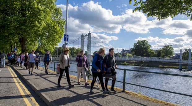 Walkers during the Big Fit Walk in Inverness last year