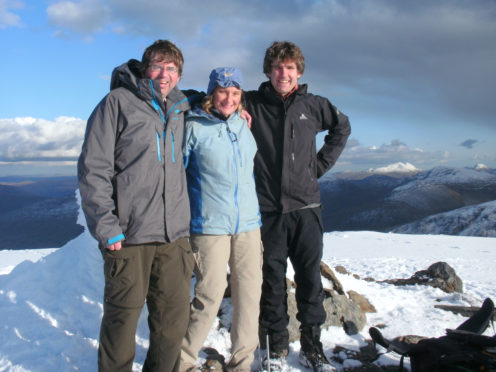 Mike Cawthorne with his late friend Clive Dennier and Claire Higgins in 2012.