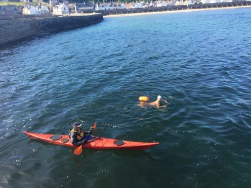 Cullen Sea School is being visited by world-class long distance swimmers