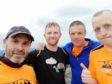 : Cameron Mackintosh, Gary Ewen, Peter Duggie, John Norman, all pictured, are going to be climbing Ben Rinnes with John Mccruden.