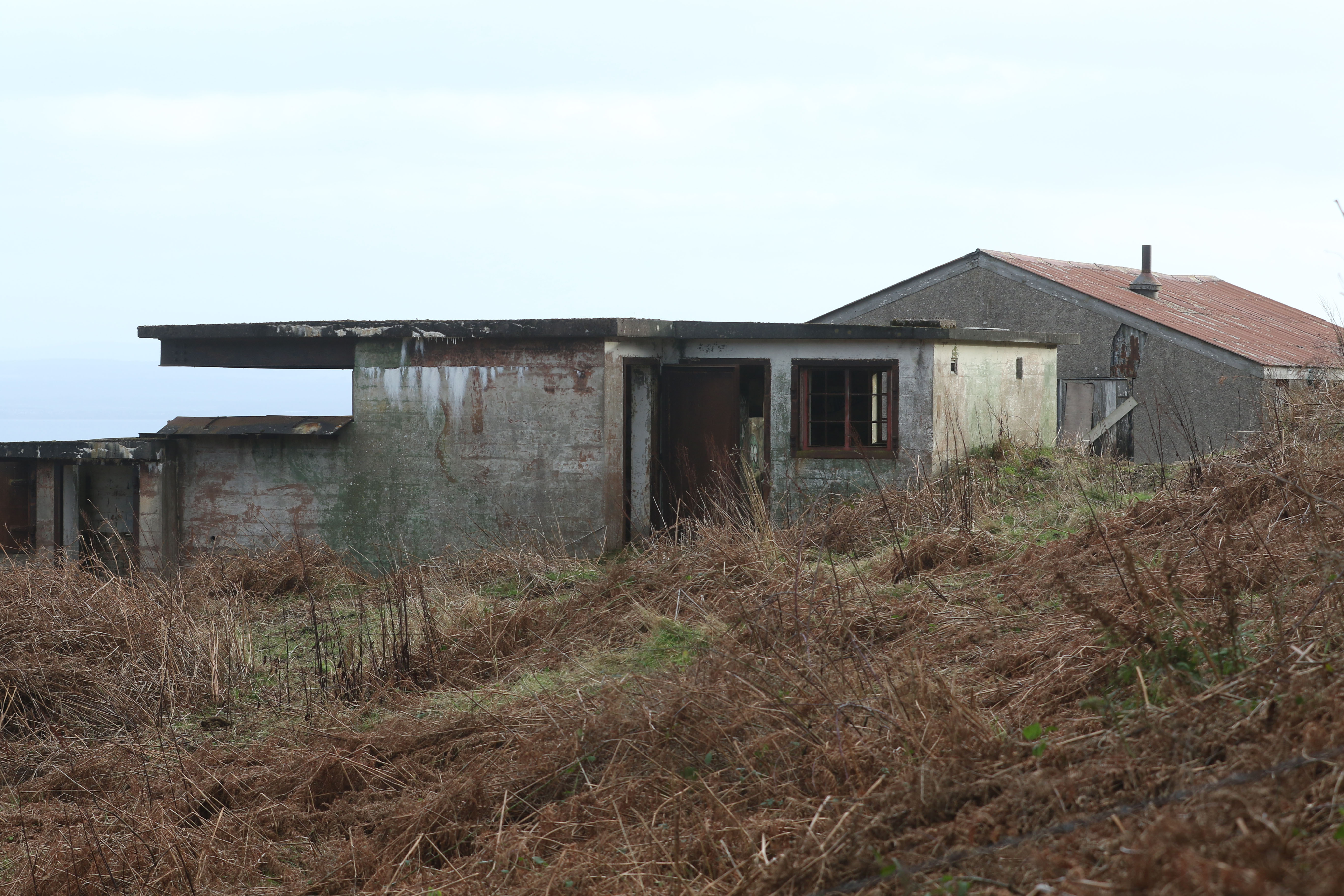 Old military buildings on the South Sutor at Cromarty.