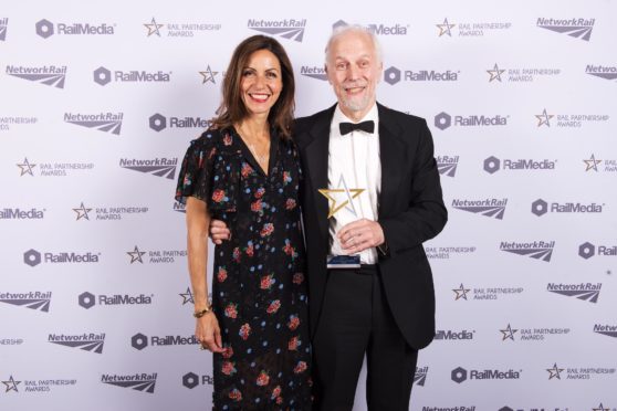 FRHT chairman Jon Tyler receives a national award from Julia Bradbury.