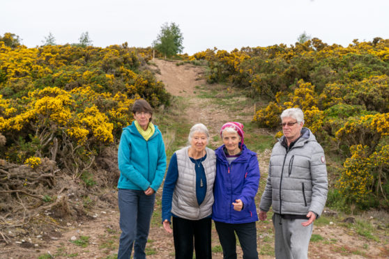 Annie Crawford, Jill Denton, Daphne Francis and John Atkinson fear the development could destroy the natural environment near Findhorn.