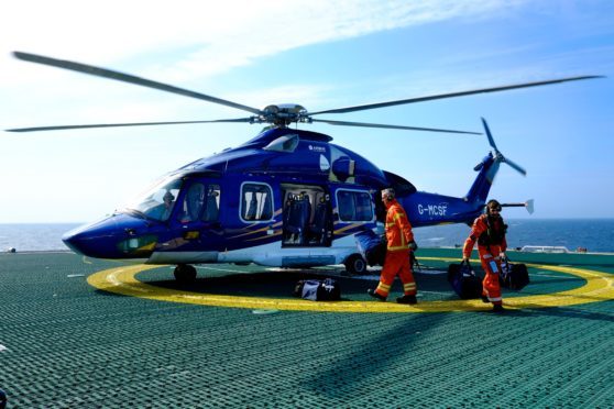 An Airbus H175 helicopter operated by Babcock