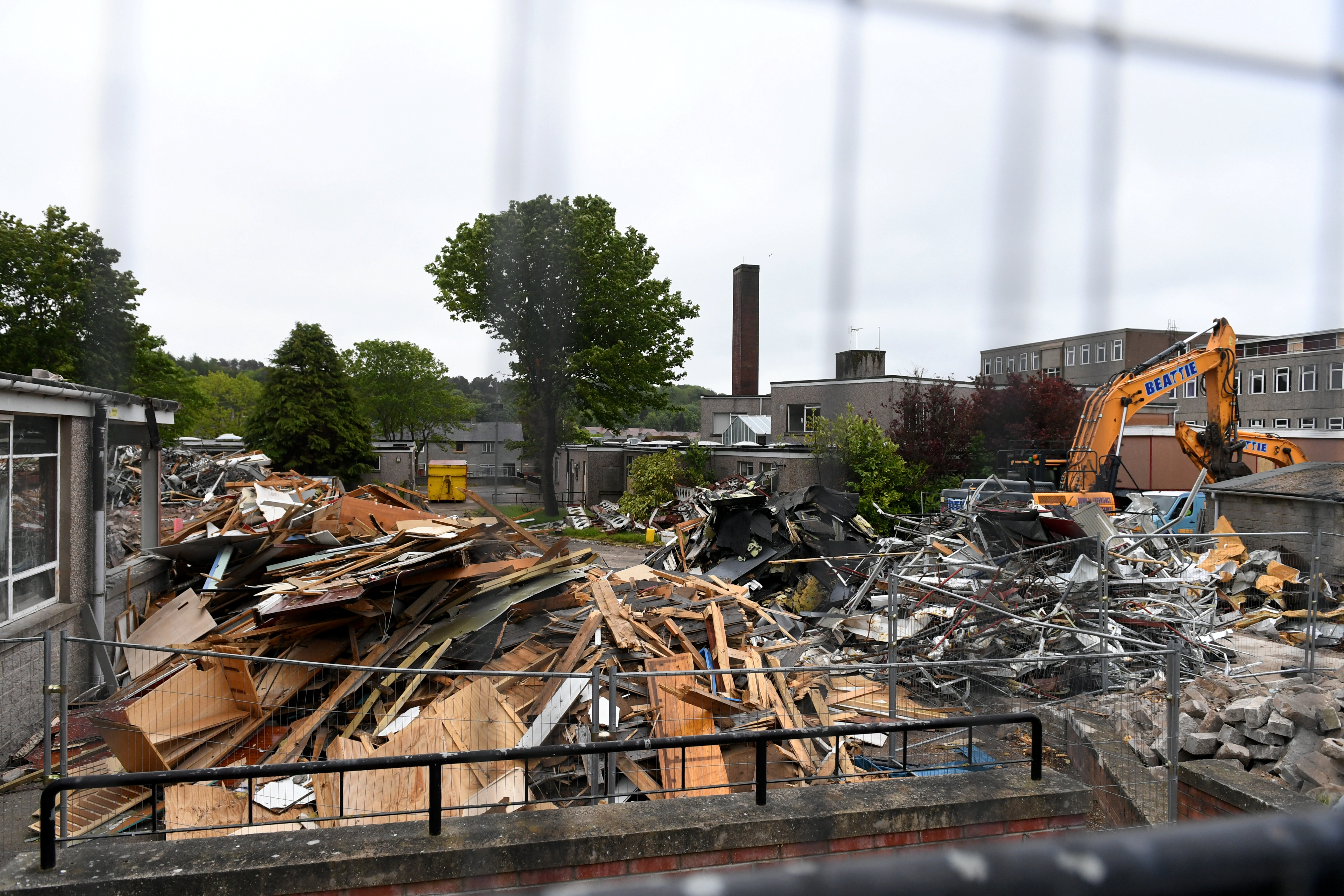 Demolition at Kincorth Academy