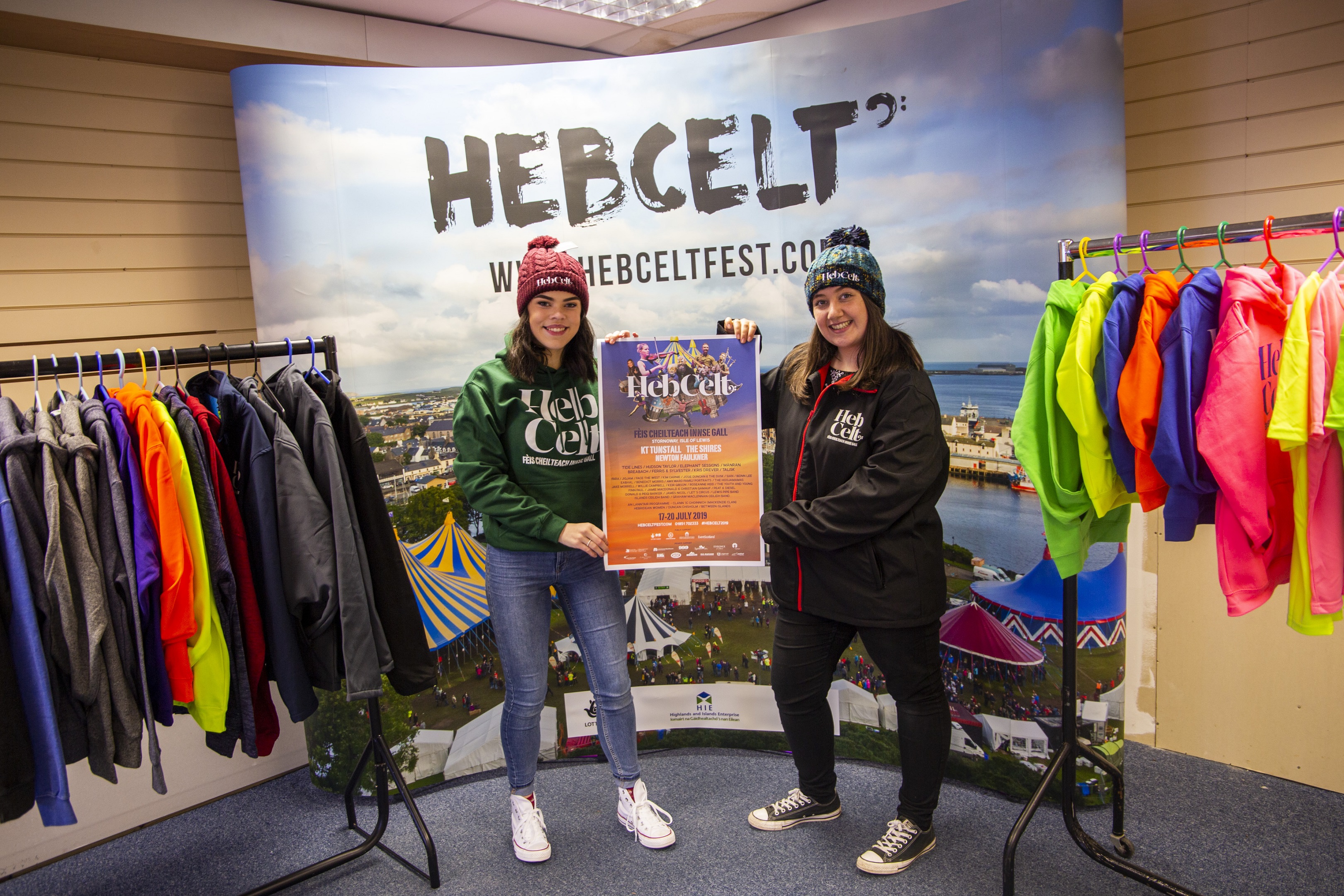 HebCelt shop staff Megan Macsween (left) and Eilidh Jenkins