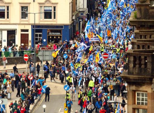 7,000 people attended the march and a rally in Mossfield stadium Oban.