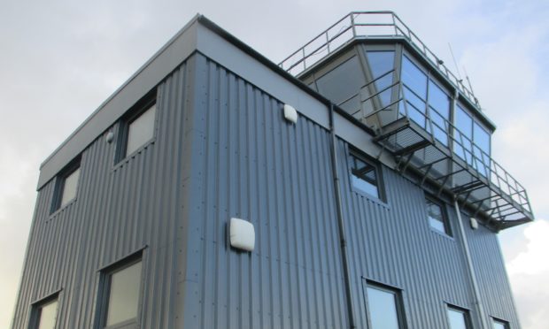 The newly-revamped air traffic control tower at Kirkwall Airport