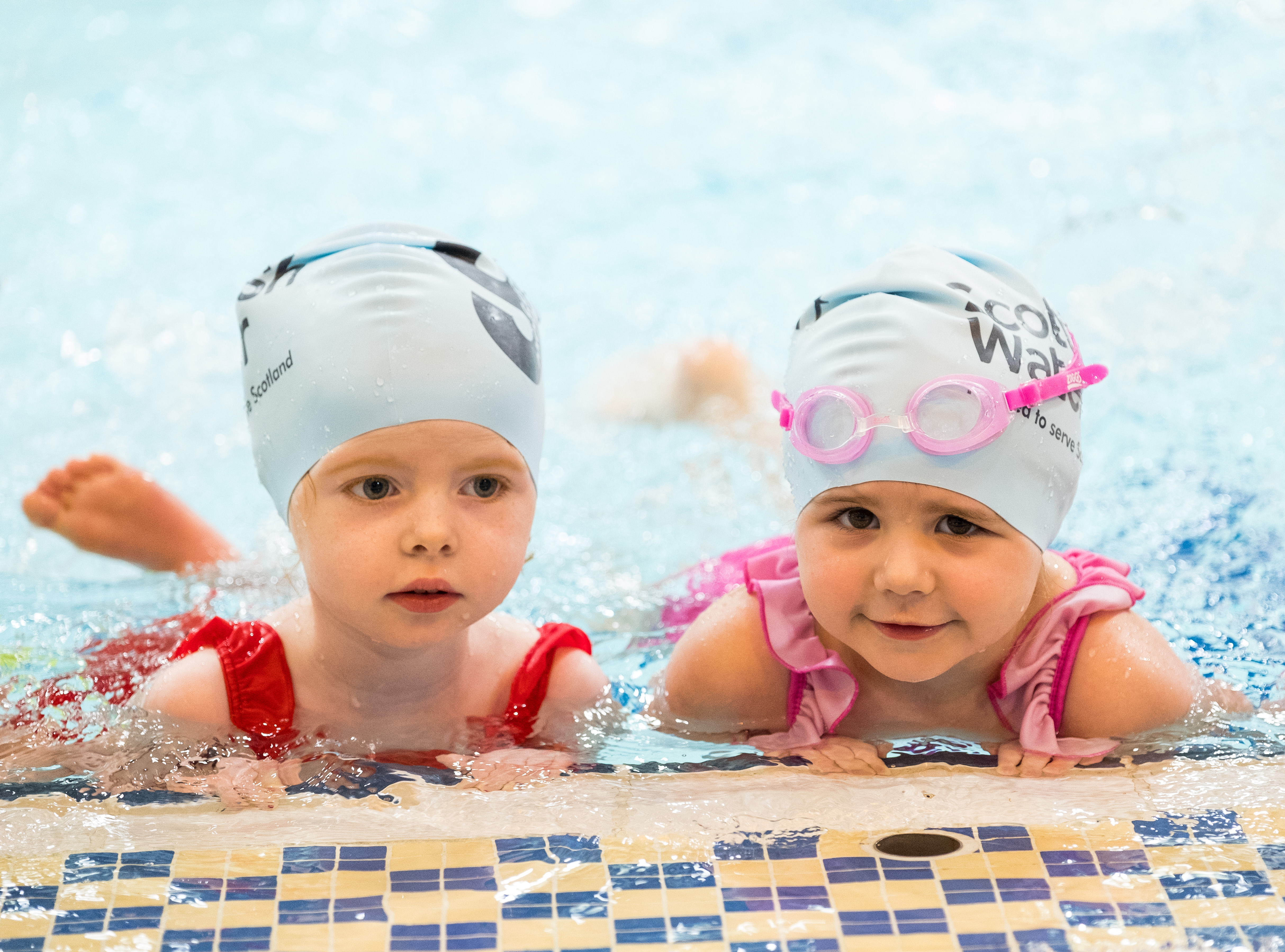 Scottish Water Learn-To-Swim Partnership Launch - Tollcross International Swimming Pool - Glasgow. Picture Shows;  young swimmers at the launch event, Wednesday 21 February 2018.

©Stuart Nicol Photography, 2018