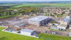 A still from the drone footage of the new Lossiemouth High School.