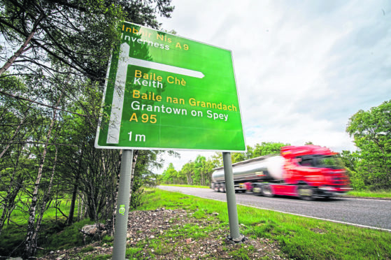 Transport Scotland agree to put Elgin back on the map after the town name was removed from a sign on the A9 north of Aviemore.
Picture by Jason Hedges