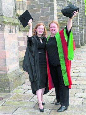 Anna and Sue Black at the former’s graduation.