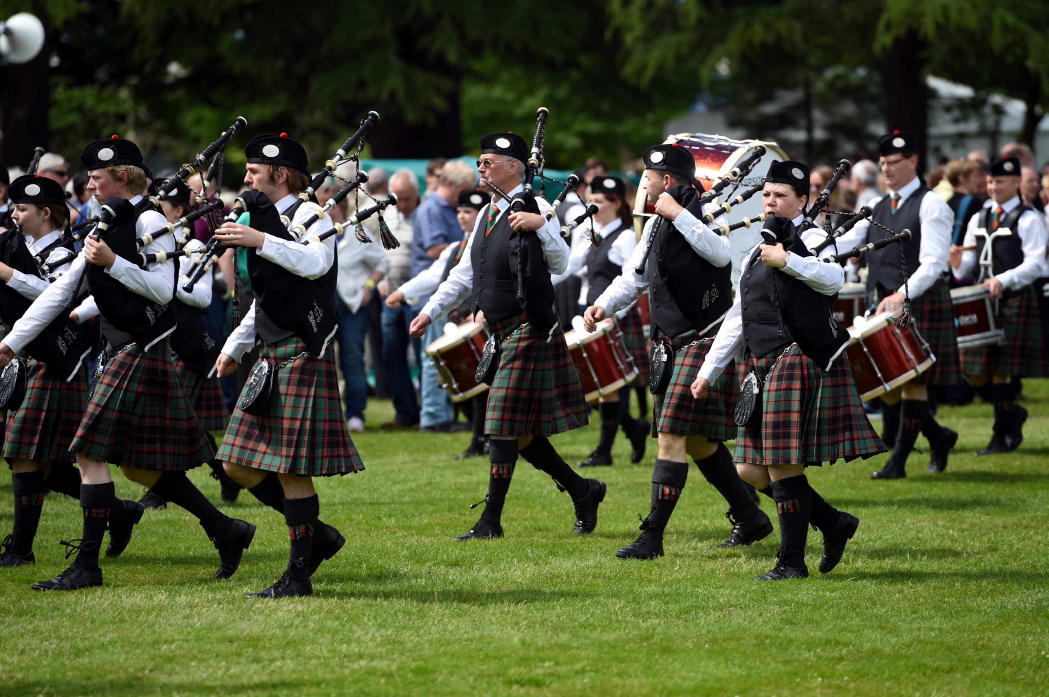 Piping Forres 2015 - European Pipe Band Championships at Grant Park, Forres. Marching off after competing.

Picture by Gordon Lennox 27/06/2015
