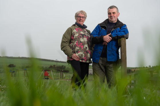 Elizabeth Williamson (Community Councillor for Cullen and Deskford Community Council) and Stewart Black (Chairman of Cullen and Deskford Community Council) at Logie Park, Cullen, Moray.

Picture by Jason Hedges