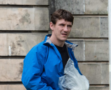 John Geddes is pictured leaving Elgin Sheriff Court