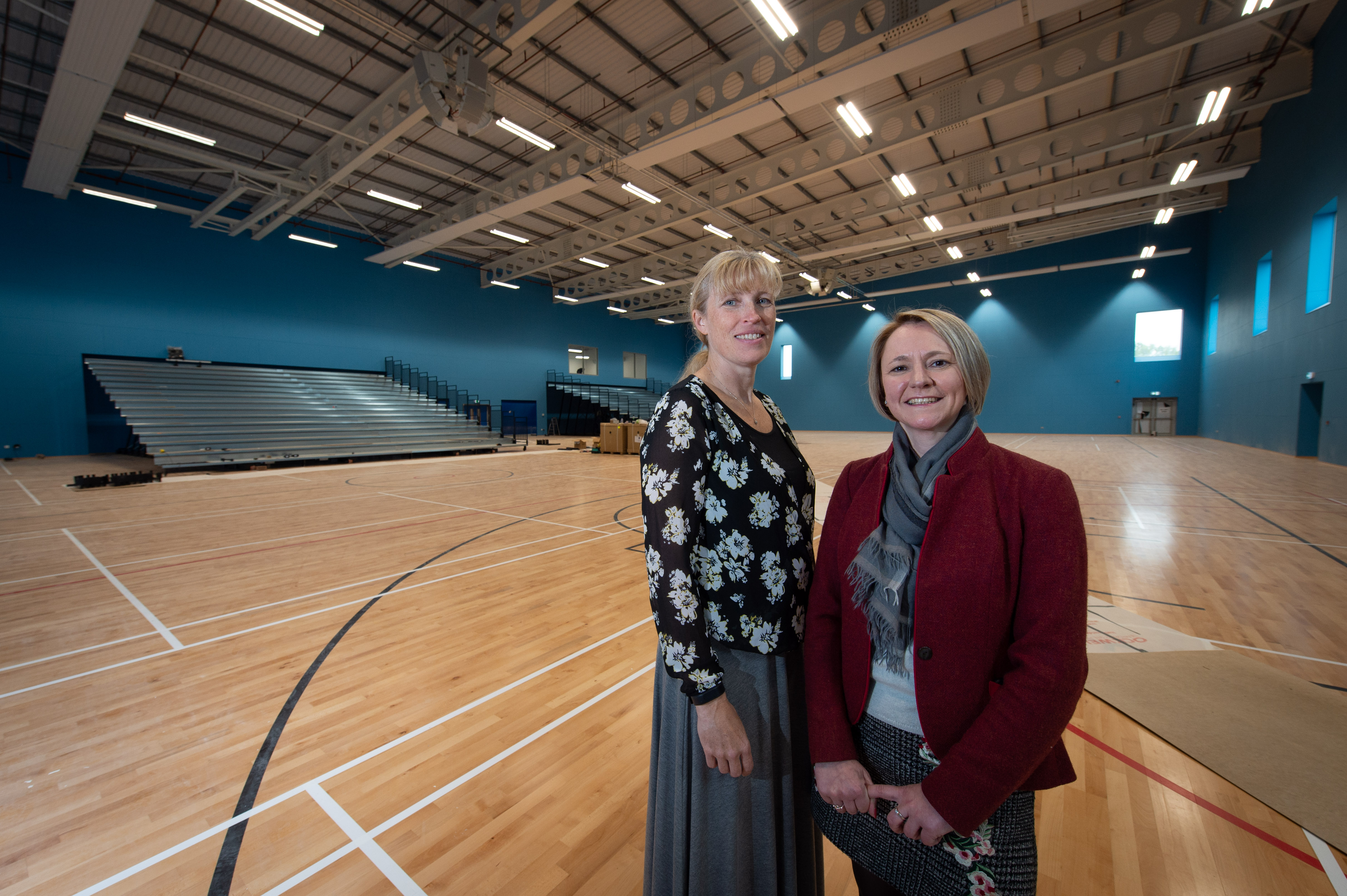 Picture: L2R - Kathryn Evans (Chief Executive) and Gail Cleaver (Operations Manager) pictured in the Sports Hall. Pictures and video by Jason Hedges