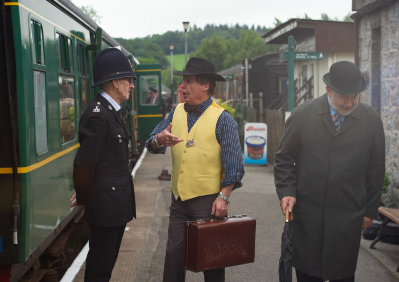 Characters at Dufftown station.