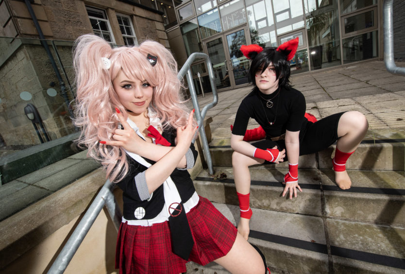 Moray College in Elgin hosts a mini comic con. 
Picture: Ruadhan Curran as Junko and Lucy Page from Keith. 


Pictures by JASON HEDGES