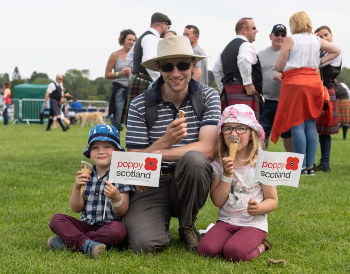 L2R - Hugh, Gordon and Lexie Stewart enjoy the day. 

Pictures by JASON HEDGES