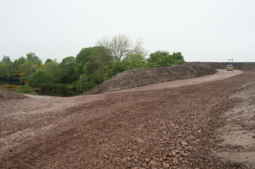 Drainage taking place at the quarry. Picture by Jason Hedges.
