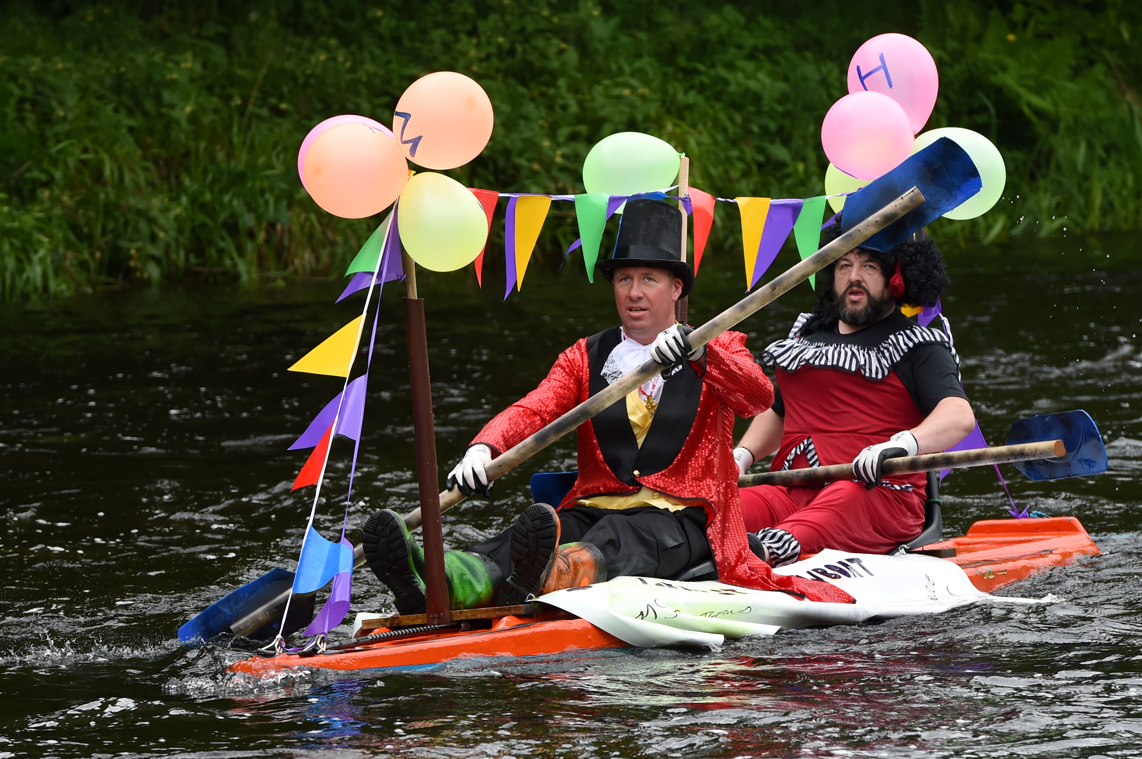 Hundreds of people came out to watch the Inverurie Raft Race.
