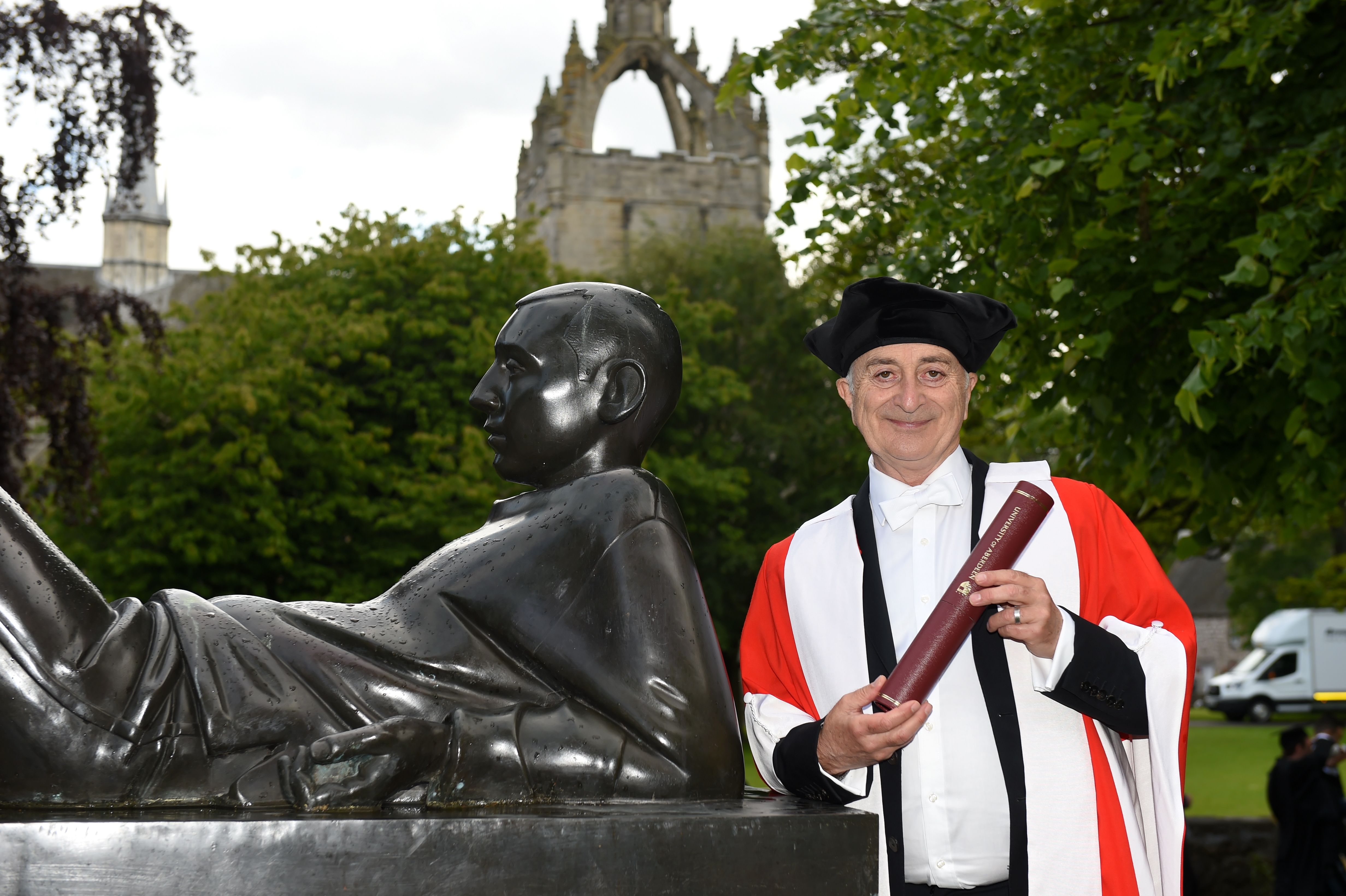 CR0010591
Aberdeen University Graduation 2019, at Elphinstone Hall, King's College campus, at Old Aberdeen.
Picture of Sir Tony Robinson, honorary doctorate.

Picture by KENNY ELRICK     17/06/2019