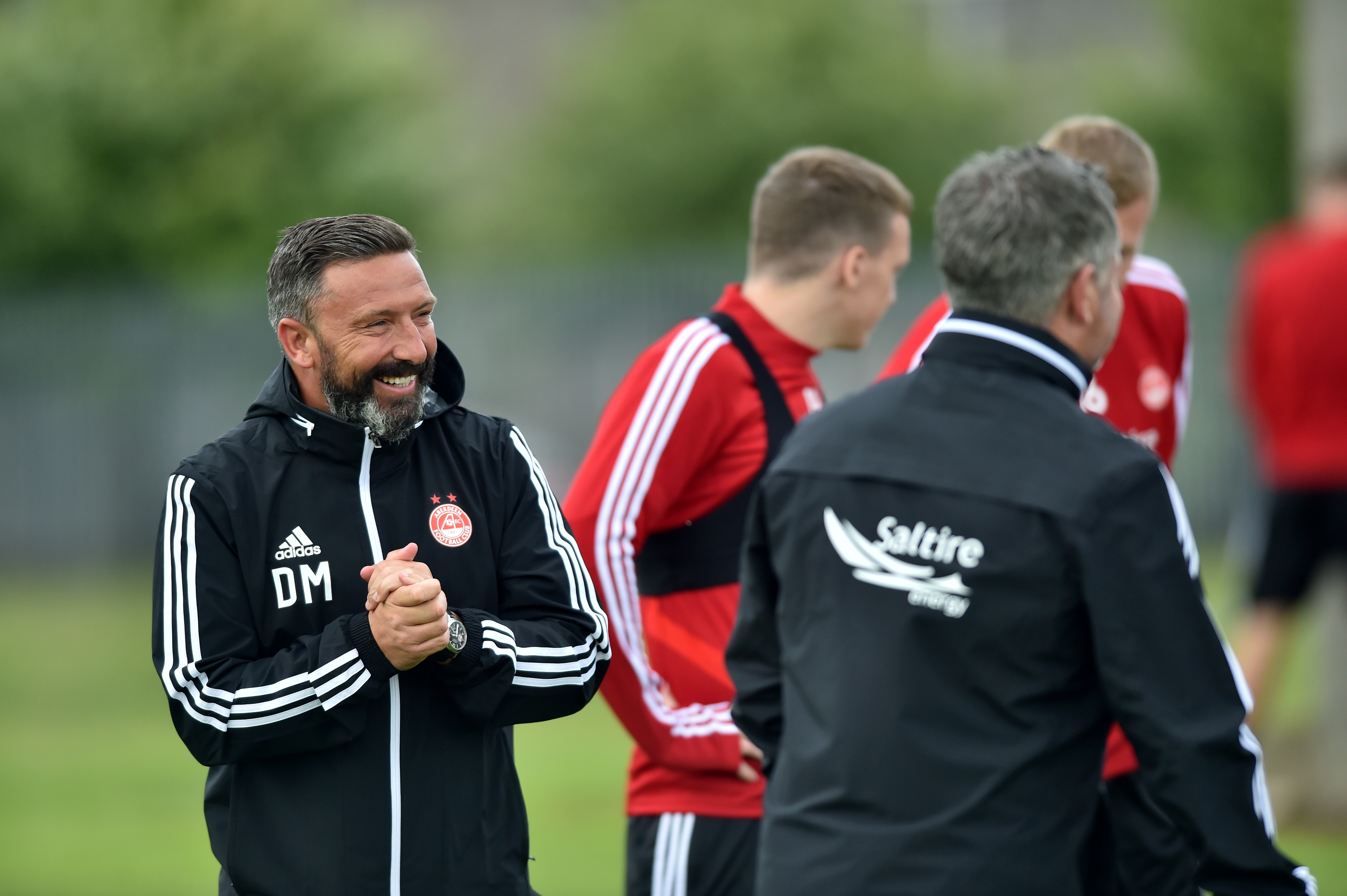 Aberdeen manager Derek McInnes as the Dons returned for pre-season training last month.