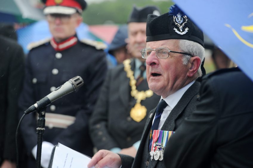 Bob Towns of the Nairn RBL at the ceremony